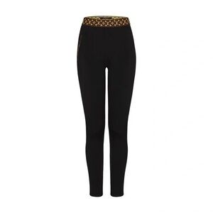 Genuine Louis Vuitton Black and Gold Monogram Legging